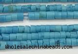 CTG1372 15.5 inches 1.5*2mm heishi tiny blue turquoise beads