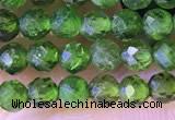 CTG1382 15.5 inches 3mm faceted round tiny diopside quartz beads