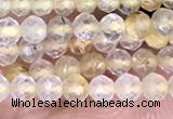 CTG1405 15.5 inches 2mm faceted round golden rutilated quartz beads