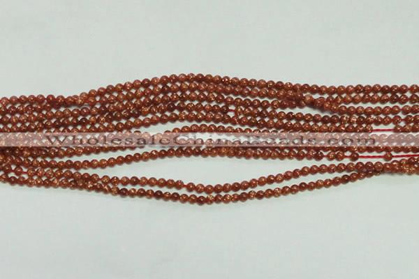 CTG142 15.5 inches 3mm round tiny goldstone beads wholesale