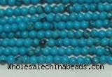 CTG144 15.5 inches 3mm round tiny blue turquoise beads wholesale