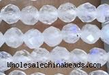 CTG1482 15.5 inches 3mm faceted round white moonstone beads