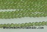 CTG149 15.5 inches 3mm round tiny peridot gemstone beads wholesale