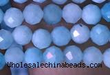 CTG1495 15.5 inches 3mm faceted round amazonite beads wholesale