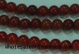 CTG15 15.5 inch 4mm round B grade tiny red agate beads wholesale