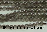 CTG150 15.5 inches 3mm round tiny smoky quartz beads wholesale