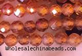 CTG1512 15.5 inches 3mm faceted round garnet beads wholesale