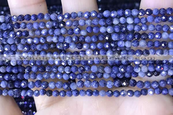 CTG1518 15.5 inches 3mm faceted round sapphire gemstone beads