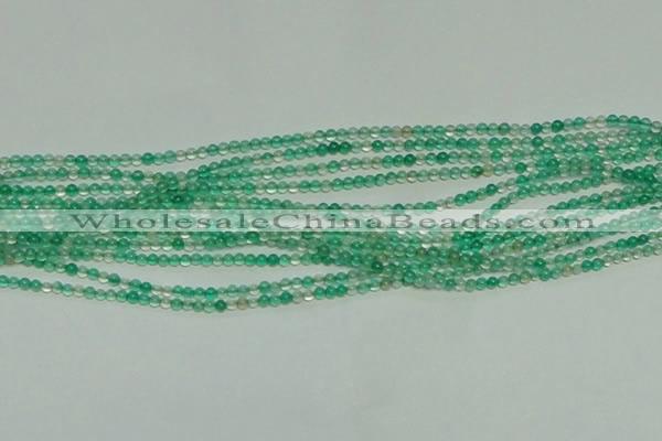 CTG152 15.5 inches 3mm round tiny green agate beads wholesale