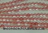 CTG154 15.5 inches 3mm round tiny cherry quartz beads wholesale