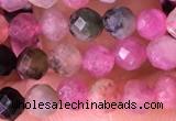 CTG1543 15.5 inches 4mm faceted round tourmaline beads wholesale