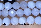 CTG1553 15.5 inches 4mm faceted round blue lace agate beads