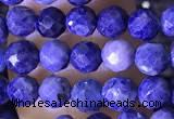 CTG1556 15.5 inches 4mm faceted round sapphire gemstone beads