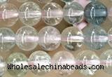 CTG1599 15.5 inches 4mm round morganite gemstone beads