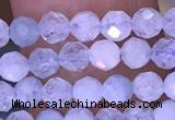 CTG1604 15.5 inches 3.5mm faceted round tiny aquamarine beads