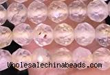 CTG1629 15.5 inches 5mm faceted round tiny golden rutilated quartz beads