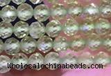 CTG1671 15.5 inches 3mm faceted round tiny peridot beads