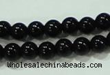 CTG18 15.5 inches 3mm round A grade tiny black agate beads