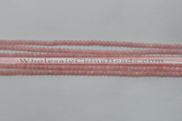 CTG203 15.5 inches 3mm faceted round tiny Chinese pink opal beads