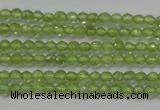 CTG206 15.5 inches 3mm faceted round tiny prehnite gemstone beads