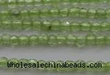 CTG210 15.5 inches 2mm faceted round tiny olive quartz beads