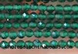 CTG2111 15 inches 2mm faceted round tiny quartz glass beads