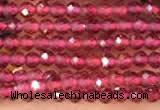 CTG2117 15 inches 2mm faceted round tiny quartz glass beads