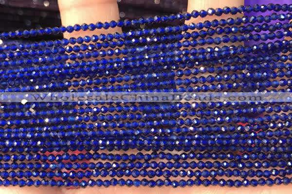 CTG2118 15 inches 2mm faceted round tiny quartz glass beads