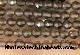 CTG2124 15 inches 2mm,3mm faceted round smoky quartz gemstone beads