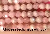 CTG2139 15 inches 2mm,3mm faceted round rhodochrosite gemstone beads