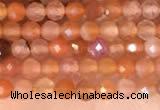 CTG2142 15 inches 2mm,3mm faceted round golden sunstone beads