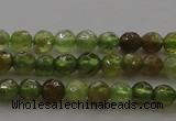 CTG219 15.5 inches 3mm faceted round tiny green garnet beads