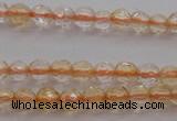 CTG221 15.5 inches 3mm faceted round tiny citrine beads