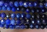 CTG2241 15 inches 2mm faceted round natural lapis lazuli beads