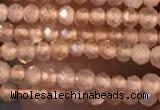 CTG2247 15 inches 2mm faceted round natural sunstone beads