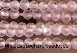 CTG2248 15 inches 2mm faceted round rose quartz beads