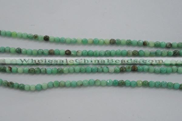 CTG225 15.5 inches 3mm faceted round tiny grass agate beads