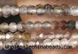 CTG2257 15 inches 2mm faceted round Multicolor rutilated quartz beads