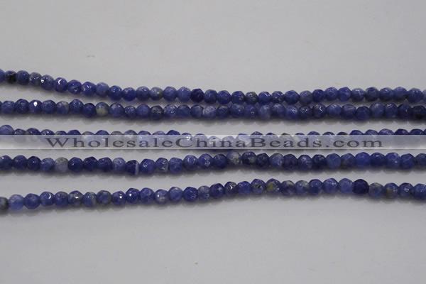 CTG227 15.5 inches 3mm faceted round tiny sodalite gemstone beads