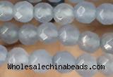 CTG2530 15.5 inches 4mm faceted round agate beads wholesale