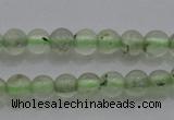 CTG255 15.5 inches 3mm round tiny green rutilated quartz beads