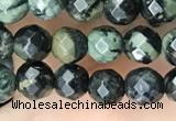 CTG3561 15.5 inches 4mm faceted round kambaba jasper beads