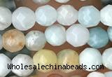 CTG3571 15.5 inches 4mm faceted round amazonite beads wholesale