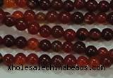 CTG39 15.5 inches 2mm round grade B tiny red agate beads wholesale