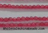 CTG402 15.5 inches 2mm faceted round tiny dyed candy jade beads