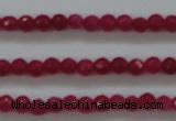 CTG403 15.5 inches 2mm faceted round tiny dyed candy jade beads