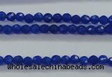 CTG412 15.5 inches 2mm faceted round tiny dyed candy jade beads