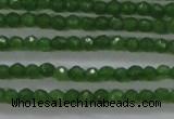 CTG416 15.5 inches 2mm faceted round tiny dyed candy jade beads