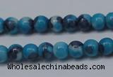 CTG454 15.5 inches 3mm round tiny dyed rain flower stone beads