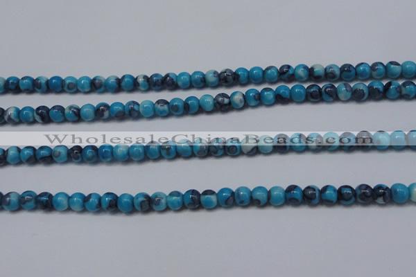 CTG454 15.5 inches 3mm round tiny dyed rain flower stone beads